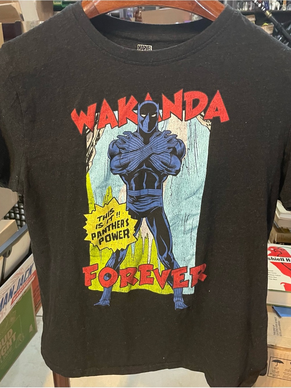 Marvel Wakanda Forever Black Graphic Tee